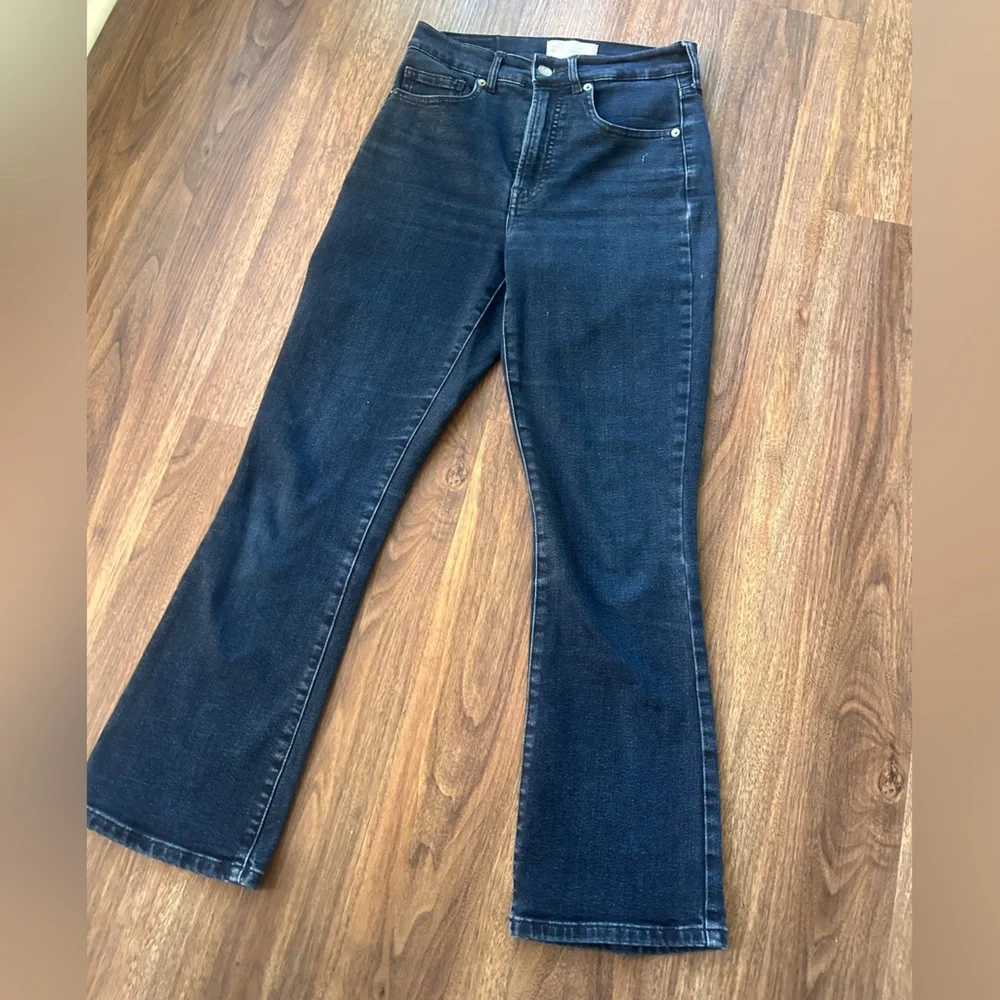 EVERLANE The Authentic Stretch Slim Bootcut Jean Dark Wash Casual Denim Size 26 - Picture 5 of 14